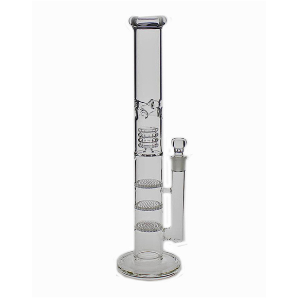43cm Tall ROOR Glass Water Smoking Pipe Three Honeycomb Discs and Matrix Perc Glass Bongs Joint size 18.8mm